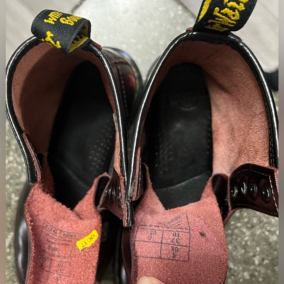 Dr Doc Martens 1460 Cherry Red Arcadia Leather Combat Boots STUNNING - Picture 15 of 16